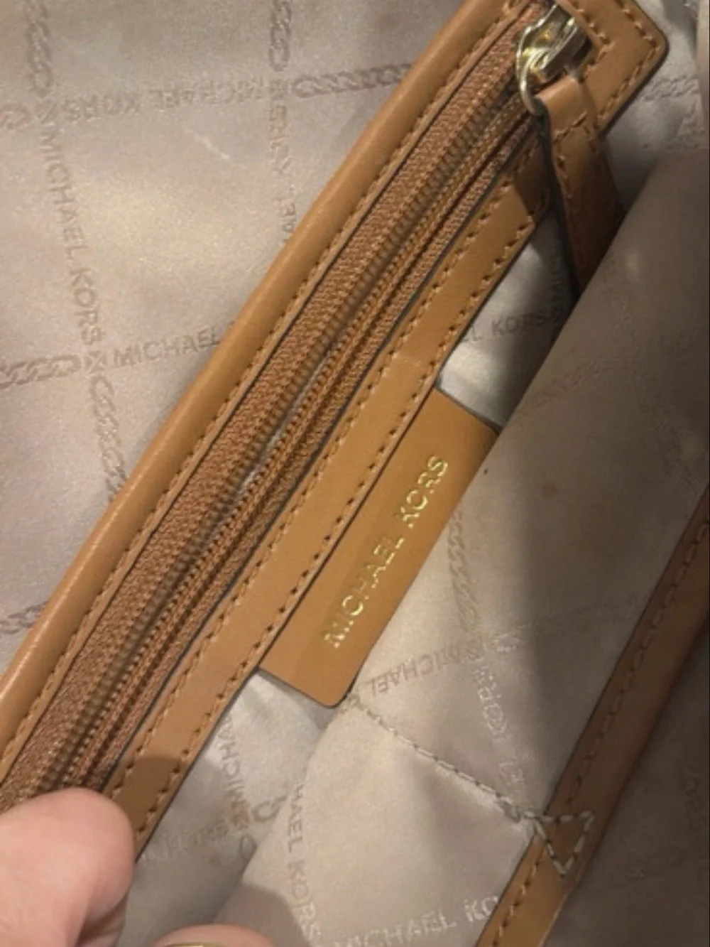 Michael Kors Cream and Tan Logo Crossbody Bag Trio with Wallet